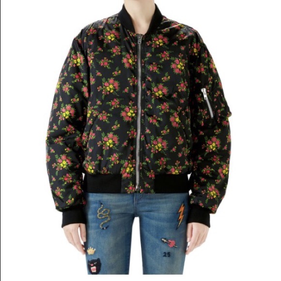 BNWT Gucci Floral Bouquets Print Bomber Jacket - Picture 8 of 8